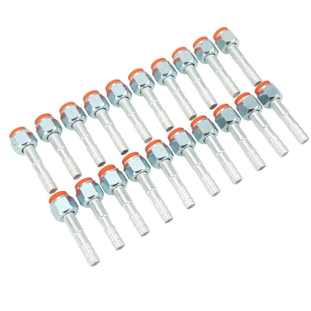AC Hose Barb Fitting, Chemical Resistant 20PCS Universal High Strength Aluminum Rugged Structure Refrigerant Hose Barb Connectors For Cars For Trucks 1/2in