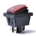 thumbnail image 3 of Almencla Pin On/Off Rocker Toggle Push Switch Illuminated 250V 125V Red, 3 of 8