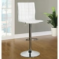 thumbnail image 2 of Coaster Faux Leather Waffle Adjustable Bar Stools in White, 2 of 2