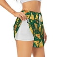 thumbnail image 3 of Lsque Pizza Printed Women's Running Shorts with Liner Pockets,Elastic Quick Dry Workout Athletic Gym Yoga Shorts,Womens High Waist Shorts-X-Large, 3 of 9