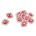 thumbnail image 4 of Abbracc 20pcs DIY Round Rhinestone Buttons Embellishments for Sewing Dress Scrapbook Pink Clear, 4 of 9