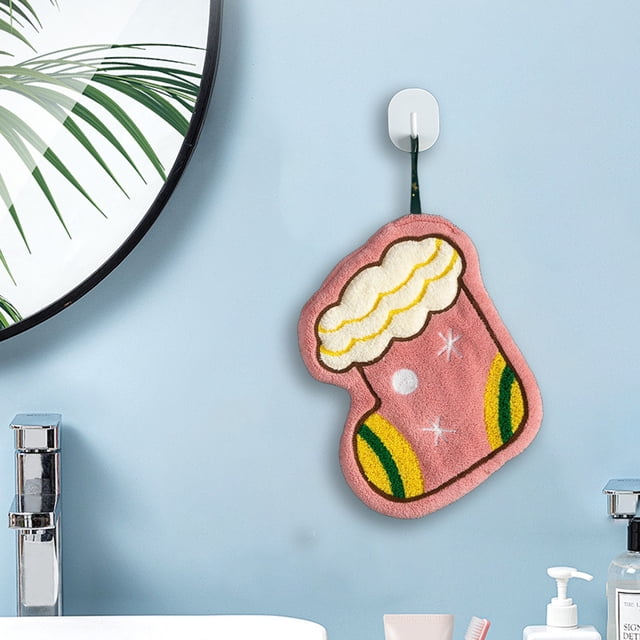 Toallas de Mano Navideñas | Toallas de Baño Infantiles | Diseños Festivos | Suaves y Absorbentes | 24 X 20 Cm | 1 Unidad