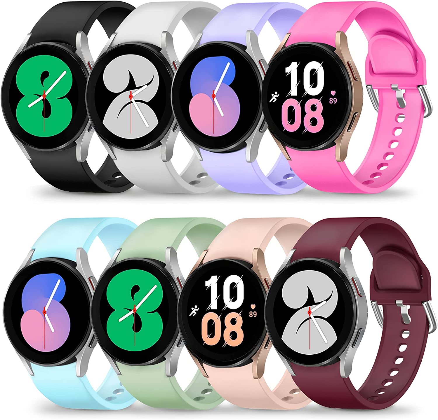 Oanux 8 Pack Compatible with Samsung Galaxy Watch 5 Pro Band 45mm