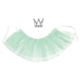 thumbnail image 1 of Falda de malla para fotografía de bebé, vestido de princesa suave y lindo para fotografía de recién nacido con corona para niñas pequeñas, verde claro, 1 of 9