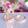 thumbnail image 4 of Rosey Wedding Ring Set for Women 3pc CZ Engagement Matching Bands Ginger Lyne Collection, 4 of 5
