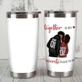 thumbnail image 2 of 20oz Stainless Steel Tumbler Vacuum Insulated Tumbler Coffee Cup Couple Lover Gift for Girlfriend Boyfriend Travel Tumbler Valentine''s Day Gift, 2 of 6