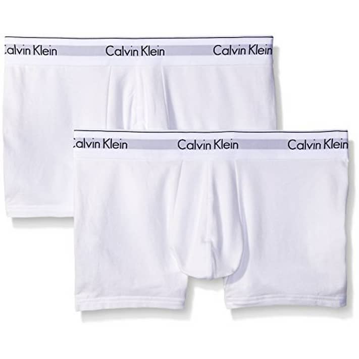 Calvin Klein Men's Modern Cotton Stretch Trunk, White, X-Large 