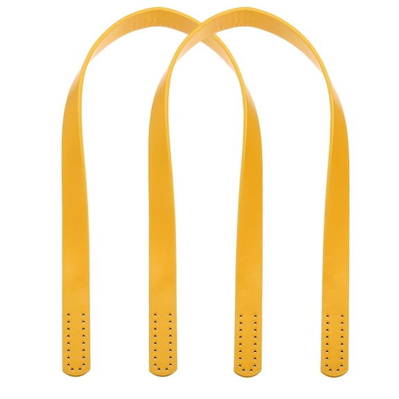 2pcs 24 Inch (60cm) Leather Purses Straps Handbag Belt Band Bag Handles, Yellow