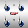 thumbnail image 2 of 4 Inch 316SS Solid Polyurethane Wheel Swivel ½ Inch Threaded Stem Caster Set SCC, 2 of 2