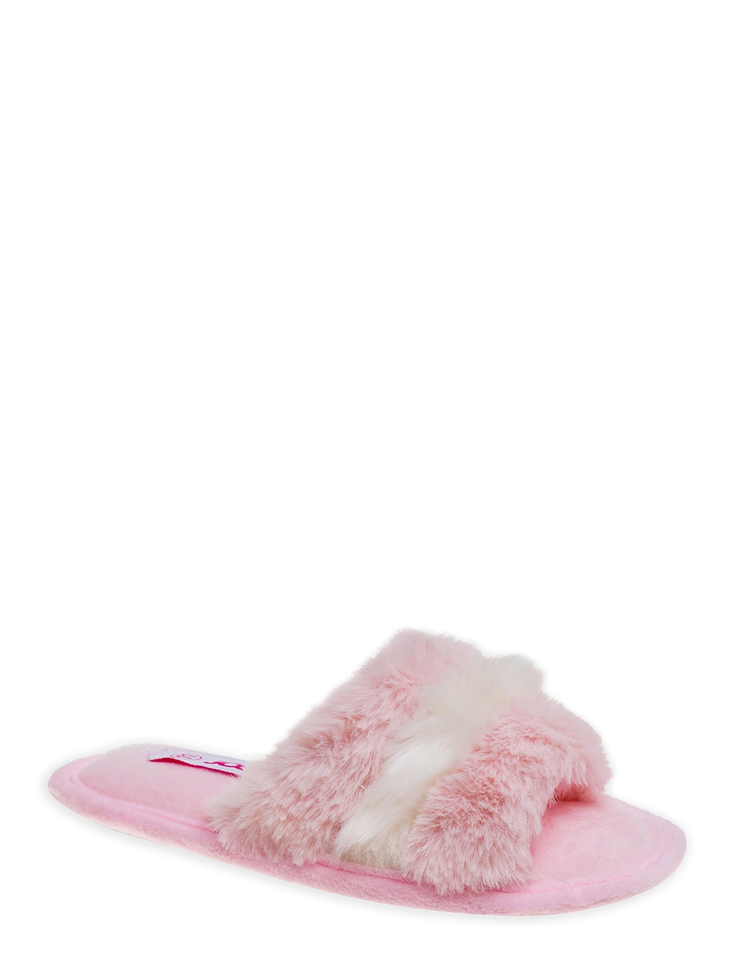 Josmo Faux Fur Slide Slipper (Little Girls & Big Girls)