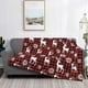 thumbnail image 2 of Fotbe Plaid Reindeer Snowflakes Manta de Franela con Estampado, Manta Ultrasuave para Cama, Sofá, Auto, Hipoalergénica y Antibolitas-40"x30", 2 of 6