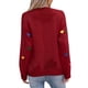 thumbnail image 4 of HongQid Womens Pullover Sweaters Long Sleeve Crewneck Casual Loose Knit Jumper Tops, 4 of 5