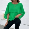thumbnail image 2 of ZJXFGS Fall Blouses for Women 2025 Womens Work Tops Blouses for Women Casual Fall Thermal Shirts for Women Women Blouses Dressy Casual Cute Blouses for Women Work Blouses Green M, 2 of 9