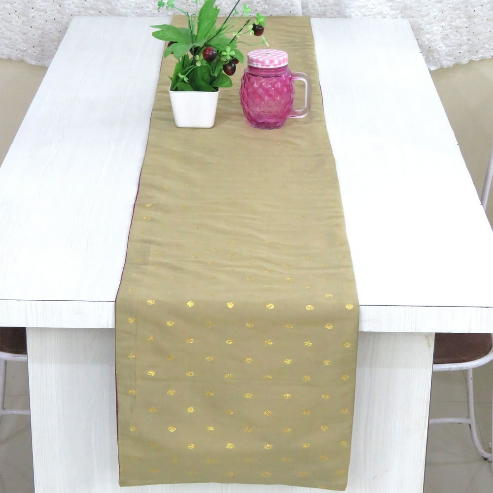 Oussum Table Runner Brocade Silk Dining Table Cloth Kitchen Dinning