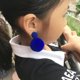 thumbnail image 1 of Magic Full House Mirabell Mismo estilo Stud Pendientes Redondo Zafiro Azul Pendientes Colgante Dress Up Piercing Free, Silver Ear Clips Banban ZefeiWu 1327533542661, 1 of 1