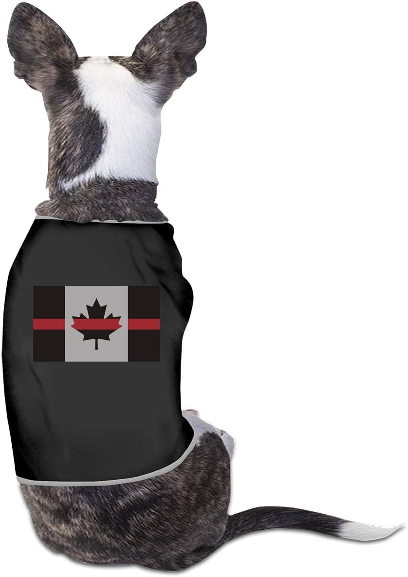 Canada Thin Blue Line Flag Puppy Dog Shirts Dog Costume Pets Clothing Warm Vest T-Shirt