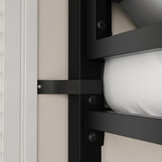 SHA CERLIN Black Twin Size Metal Loft Bed with Removable Ladder & Safety Guard