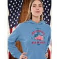 thumbnail image 2 of Independence Day Waving Flag Hoodie Women -Image by Shutterstock, Female Large, 2 of 4