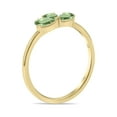 thumbnail image 4 of SZUL Women's Green Amethyst Pear Shape Three Stone Ring in 10K Yellow Gold, 4 of 6