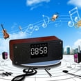 thumbnail image 4 of Ganfancp A10 Reloj de Madera Multifunción Bluetooth Audio Disco U Tarjeta Regalo Teléfono Móvil Ordenador Casa Pequeño Altavoz Accesorios para El Hogar Ofertas de La Semana 1X Altavoz Bluetooth, 1X C, 4 of 7