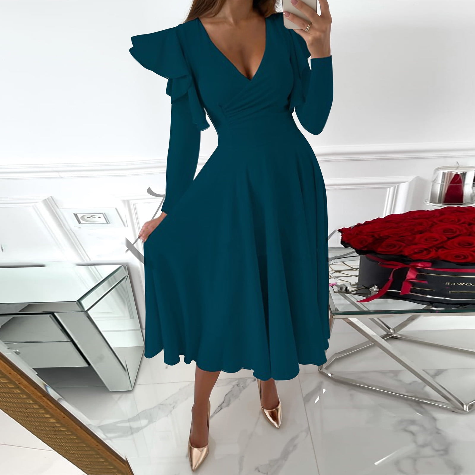 Yilirongyumm Green L Casual Dresses For 