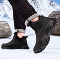 thumbnail image 6 of LONKITO Mens Snow Boots Thicked Fleece Lined Warm Outdoor Hiking Winter Boots Size 7, 6 of 8