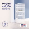 thumbnail image 2 of Homz Plastic 6 Clear Drawer Medium Home Storage Container Tower, 2 of 9