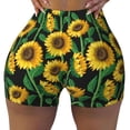 thumbnail image 2 of Picia Sunflower 1 Printed Workout Shorts for Women Seamless Scrunch Butt Lifting High Waisted Yoga Gym Booty Running Moisture-wicking Short Pants-, 2 of 9