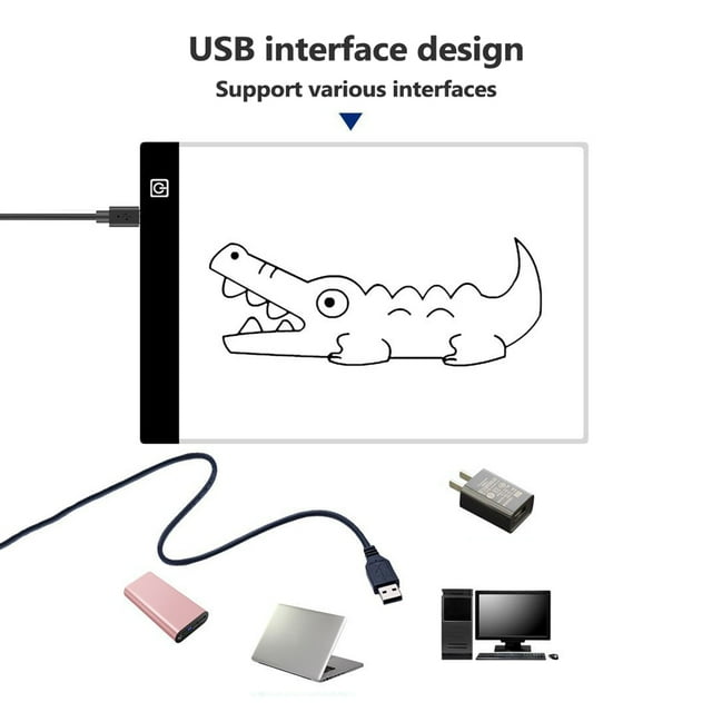 Tablero de dibujo con luz LED, tableta gráfica Digital para dibujo, electrónica, USB, escritura, pintura, arte, tablero de copia gráfica yeacher 600ml