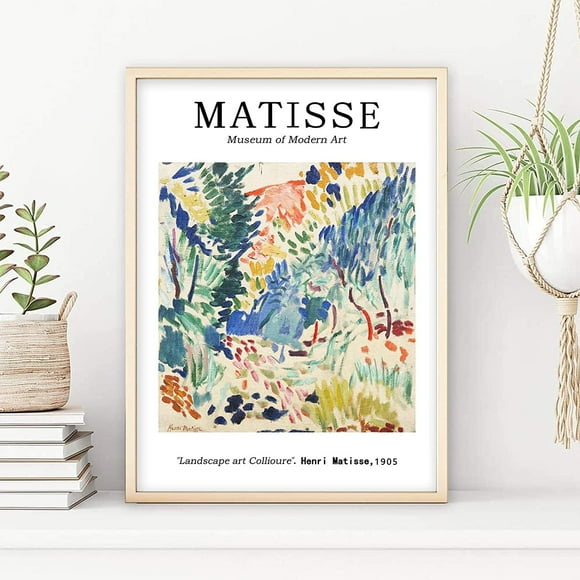 AVOI Henri Matisse Wall Art Prints - Matisse Canvas Wall Art Picture Matisse Landscape Poster Henri Matisse Exhibition Poster Matisse at Collioure Print Abstract Matisse Artwork Decor