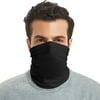 GOGO 10 Pack Unisex Face Covering Scarf Black Bandana Breathable Neck Gaiter