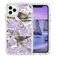 thumbnail image 2 of Casetego for iPhone 11 Pro Max Case,Shiny Bling Marble Full Body Protective Support Wireless Charing Bumper Rugged Anti-Scratch Hybrid Rubber Case Cover,Purple, 2 of 6