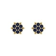 thumbnail image 3 of 0.28Ct Brilliant Round Cut Studs Blue Sapphire 14K Yellow Solid Solid Gold Everyday Dainty Earrings Screw Back, 3 of 7