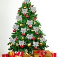 thumbnail image 4 of 24 Pcs Christmas Bow Silver Christmas Tree Decorations Crafts Present Glitter Ornaments Bow Xmas Tree Bows Wreath Bows for Xmas Home Decor Wedding Party Indoor and Outdoor Decoration,5.5 in, 4 of 9