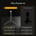 thumbnail image 4 of TEVOLE Camping Light Telescopic & Collapsible: 800 Lumens IP65 Waterproof Smart Remote Magnetic Base USB Rechargeable Battery Adjustable Height for Outdoor Adventure Hiking Emergency Lighting, 4 of 8