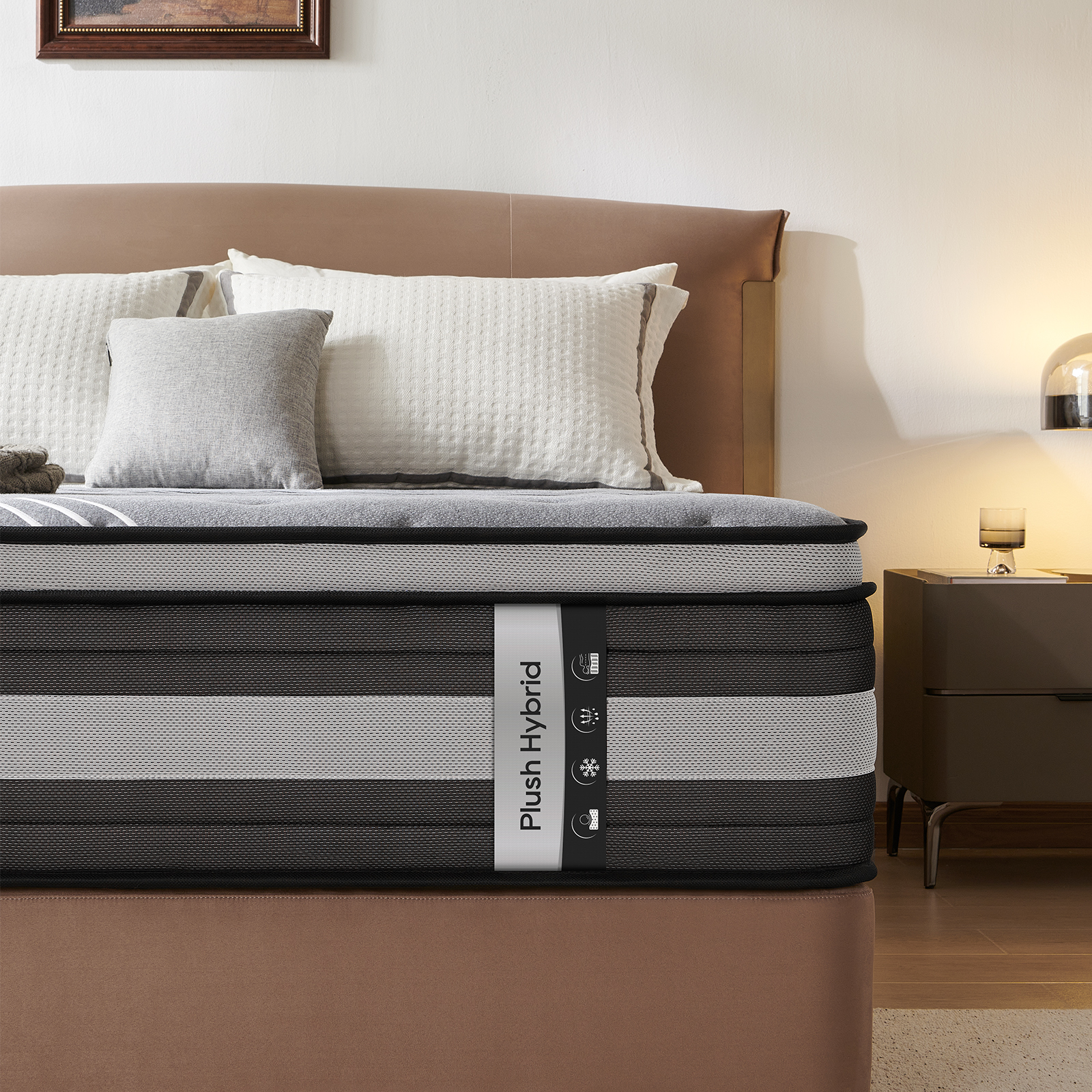 TWIN XL Size 12-Inch Medium Firm Hybrid Mattress in a Box, Euro Top with ActiveCool Gel Memory Foam for Pressure Relief & Motion Isolation, Fiberglass-Free, CertiPUR-US Certified