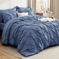 thumbnail image 1 of Juego de edredón Bedsure Queen Size, 7 piezas, azul pizarra, 1 of 7