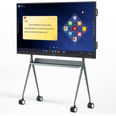 TIBURN R2 75" 4K UHD Smart Board | Smart Digital Whiteboard | All-in-One Touch Screen Computer with Open App Ecosystem, Includes Movable Stand Wall Mount, Ideal for Office, Classroom, and Conference