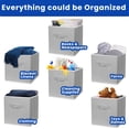 thumbnail image 3 of Storage Cubes Criusia, 28 x 28 cm, tela plegable, paquete de 10 unidades, color gris, 3 of 7