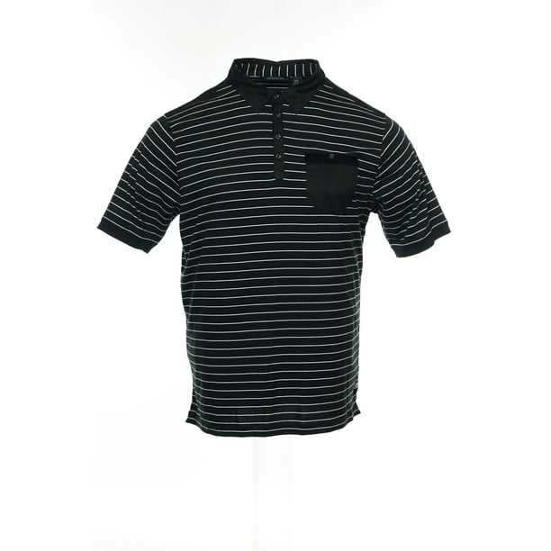 Sean John - Sean John Men's Black Micro Horizontal Striped Polo Shirt ...