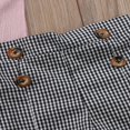 thumbnail image 4 of AMERTEER Baby Girl Ruffle Bow T-Shirt Tops Plaid Shorts Pants 2pcs Outfit Set, 4 of 6