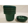 thumbnail image 6 of Austin Planter 12 inch Flower Pot with Saucer Hunter Green Colored Polypropylene (5 Pack) Made in USA, 6 of 7