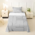 thumbnail image 2 of Castle Fairy Minimalist Stripes Twin Sheets 3pcs,Geometric Thin Line Texture Bedding,Light Gray White,1 Flat Sheet, 1 Fitted Sheet and 1 Pillowcase, 2 of 7
