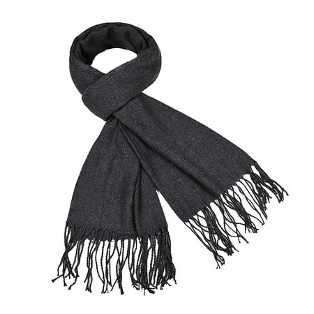 

Dadaria Shawl Wraps for Women Ladies Solid Color Imitation Cashmere Shawl Long Tassel Scarf 200X70 CM Dark Gray 200*70cm Women