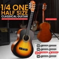 thumbnail image 3 of Pyle 30" Beginner Acoustic Guitar Kit, 1/4 Size All-Wood Guitar for Kids, Students & Beginners, Sunburst Teardrop Matte Finish, 3 of 7