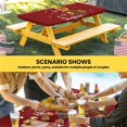 thumbnail image 6 of Red Sunshine Sunflower Table Cloths for 3 Foot Rectangle Tables, Pastoral Bees Farmhouse Floral Patio Waterproof Elastic Fitted Tablecloths, Washable Rectangular Table Cover for Camping, 6 of 8