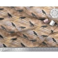 thumbnail image 3 of Soimoi Orange Cotton Jersey Fabric Crow Bird Print Sewing Fabric Yard 64 Inch Wide, 3 of 3