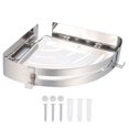 thumbnail image 4 of 1 Set of Bathroom Shower Corner Shelf Corner Storage Rack Toilet Wall Shelf, 4 of 9