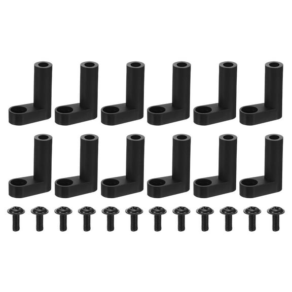 Uxcell 25mm L Type PCB Spacer Kit, 24Pack PCB Insulated Board Motherboard Standoffs Spacer with Screws, Black