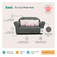 thumbnail image 5 of Keet SR092P Plush Childrens Sofa with Pink Accent Pillows, Charcoal - 32 x 18 x 18 x in., 5 of 7